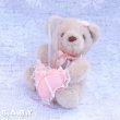 画像1: Love Heart Mocha Bear Plush (1)