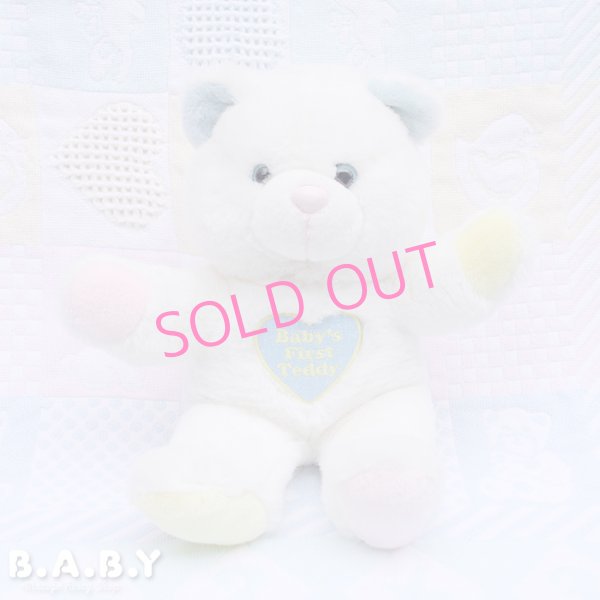 画像1: Baby's First Teddy Blue Heart (1)