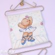 画像2: Cross Stitch Ballerina Bear Walldeco (2)