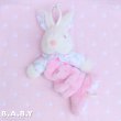 画像1: Rattle Pattern Bunny Musical Pull Plush Toy (1)