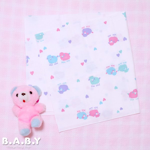 画像1: Lovely Sheep Cotton Blanket (1)