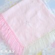 画像1: Romantic Rose Waffle Baby Blanket (1)