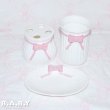 画像1: Ribbon Ceramic Washroom Set (1)