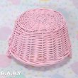 画像6: Pink Wicker Basket (6)