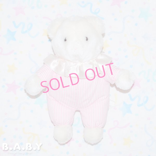 画像1: Party Pink Stripe Rattle Bear (1)