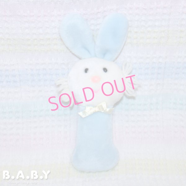 画像1: Blue Bunny Rattle Stick (1)