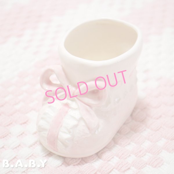 画像1: Frill Pink Baby Bootie Planter (1)