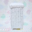 画像3: Pink × White Wicker Desk Cabinet (3)