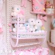 画像8: Pink × White Wicker Wall Shelf &Hanger (8)