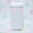 画像6: Pink × White Wicker Desk Cabinet (6)