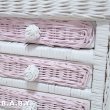 画像2: Pink × White Wicker Desk Cabinet (2)