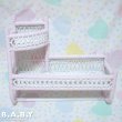 画像1: Pink × White Wicker Wall Shelf &Hanger (1)