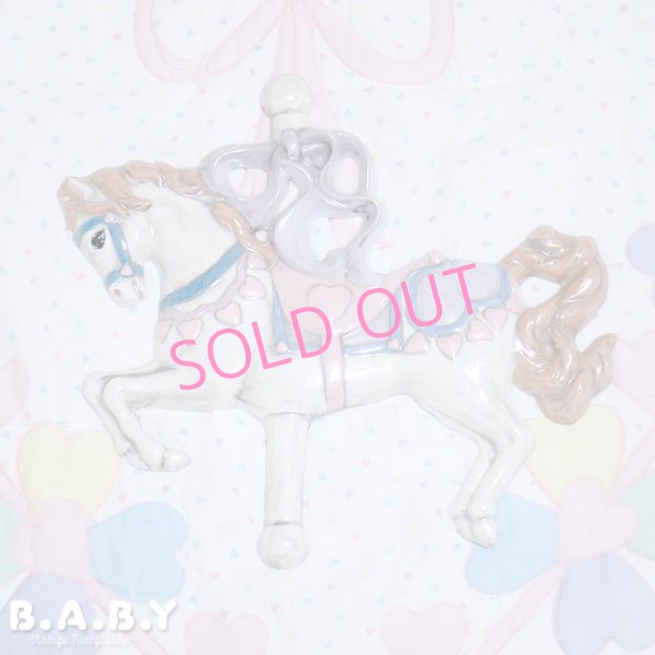 画像1: Carousel Horse Ceramic Wall Hanging (1)