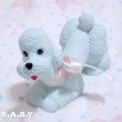 画像2: Pink Ribbon × Blue Poodle Figurine (2)