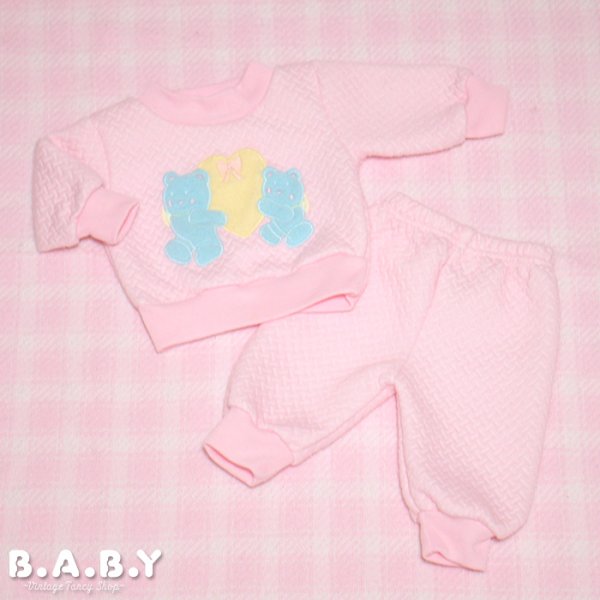 画像1: 〔60サイズ / 3-6ヶ月〕Heart Bear Friends Pajama & Pants (1)