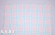 画像3: Pink × Blue Check Baby Blanket (3)