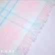 画像2: Pink × Blue Check Baby Blanket (2)