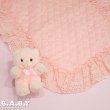 画像1: Cotton Frill Pink Quilt Pillow Case (1)