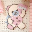 画像6: NeedlePoint Wall Clock / Pastel Baby Bear  (6)