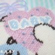 画像2: NeedlePoint Wall Clock / Pastel Baby Bear  (2)