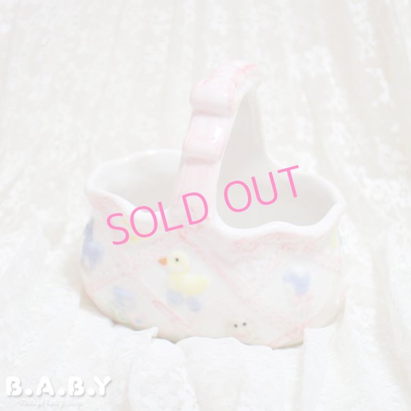 画像1: Baby Parade Pink Ceramic Basket (1)