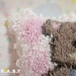 画像2: LatchHooks Bear Pillow / Pink Check Coffee (2)