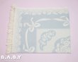 画像4: Ribbon & Floral Blue Throw Blanket (4)