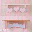 画像2: Heart & Ribbon Wall Shelf (2)