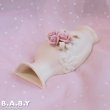 画像3: Bisque Rose & Ribbon Wall Vase Pocket (3)