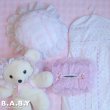 画像7: Pink & White Cotton Lace Ruffle Pillow (7)