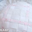 画像3: Pink & White Cotton Lace Ruffle Pillow (3)