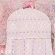 画像3: Lavender & White Cotton Lace Diaper Bag (3)