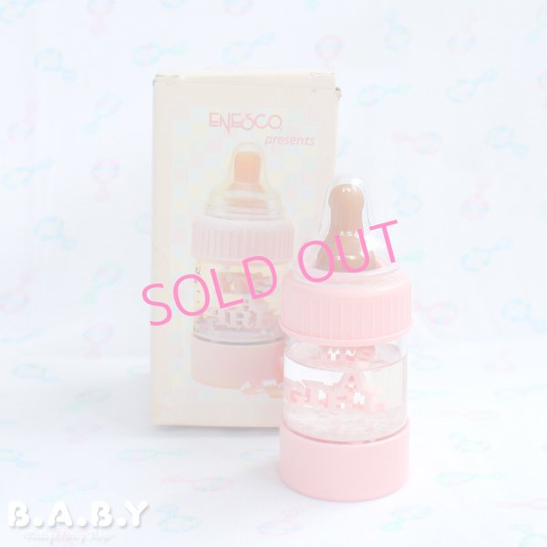 画像1: "IT'S A GIRL" Baby Bottle Snow Globe (1)