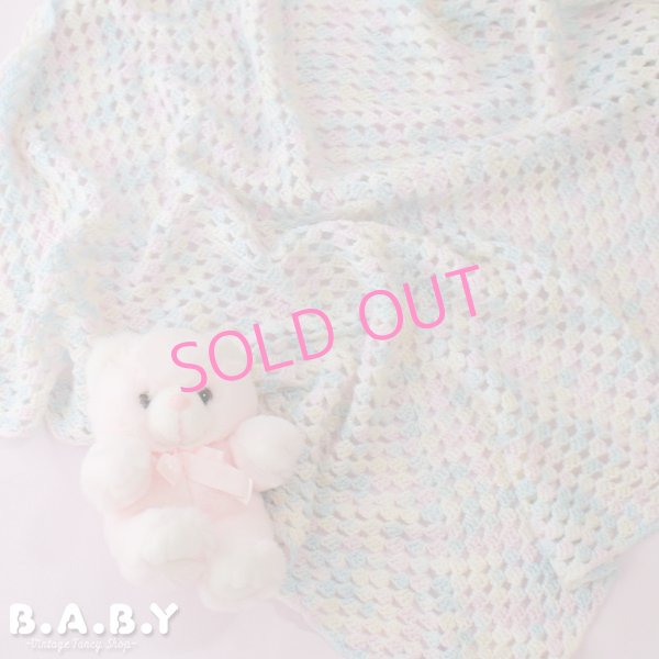 画像1: Pastel Candy Knit Blanket (1)