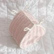 画像4: Pink × White Heart Wicker Basket (4)