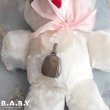 画像5: Bell Eyes Antique White Teddy Bear (5)