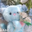 画像6: Felt Flowers Blue Mini Kitty (6)