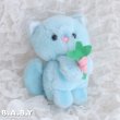 画像1: Felt Flowers Blue Mini Kitty (1)