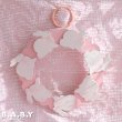 画像8: Wooden Heart & Bunny Pink Wreath (8)