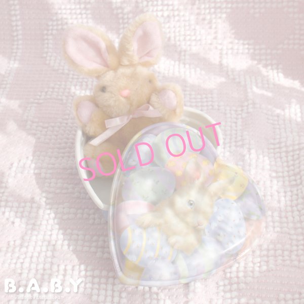 画像1: Easter Bunny & Egg Plastic Heart Box (1)