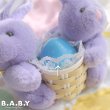 画像6: Easter egg Basket Purple Bunnies (6)