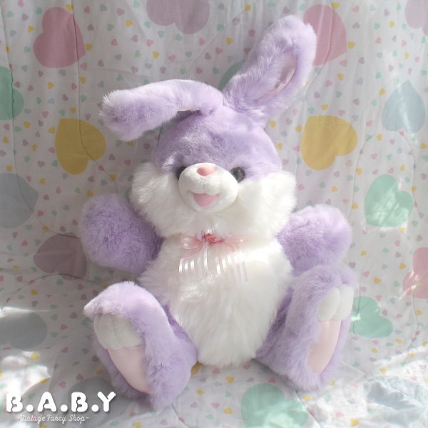 画像1: Rose Ribbon Big Lavender Bunny (1)