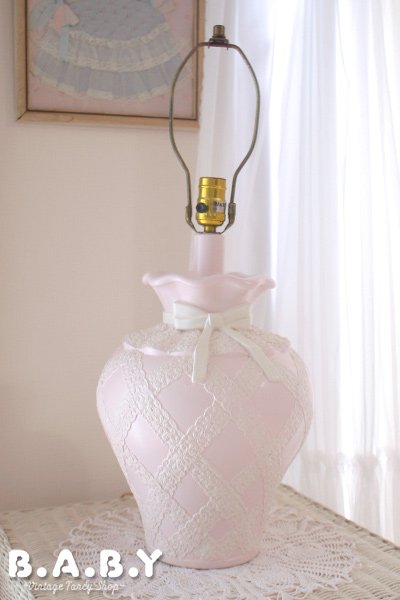 画像1: Romantic Lace Ribbon Lamp (1)