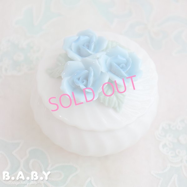 画像1: Blue Rose Trinket Box (1)