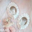 画像1: Ribbon Milkglass Mirror & Candle Holder (1)