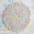 画像1: Rainbow Crochet Doily (1)