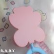 画像4: Pink Bear Plastic Stick Rattle (4)