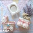 画像7: Flower Ribbon Porcelain Photoframe (7)