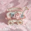 画像3: Baby Carriage Rose Spaghetti Lace Figurine (3)