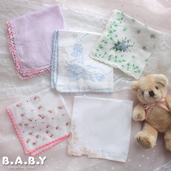 画像1: Cotton Handkerchief / F G H I J (1)